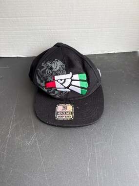Headlines Mexico Eagle Flag Colors Black Snapback Hat